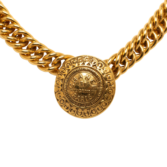 Chanel 'Pearl CC Medallion' Pendant Necklace